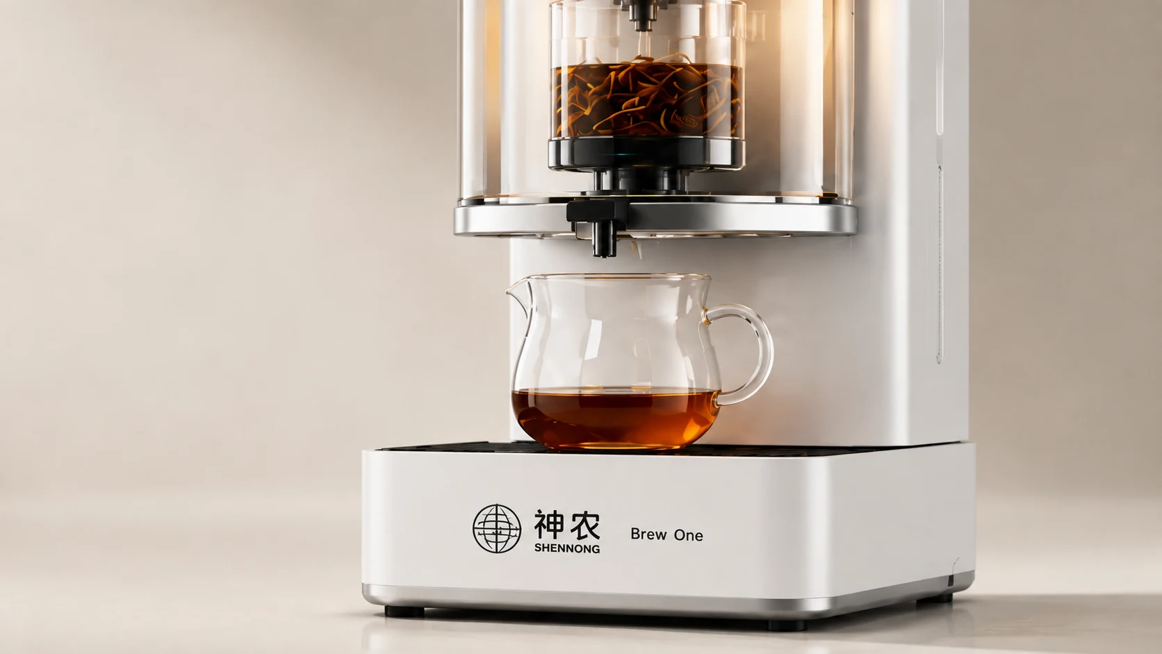 Brew One 出汤口与玻璃公道杯的结构细节